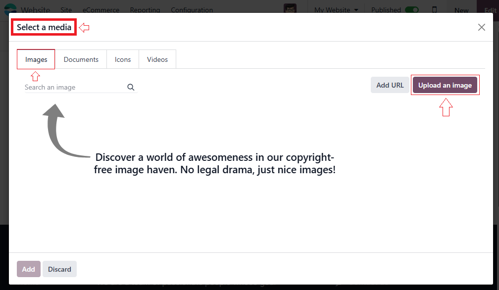 odoo Social Media Image Share